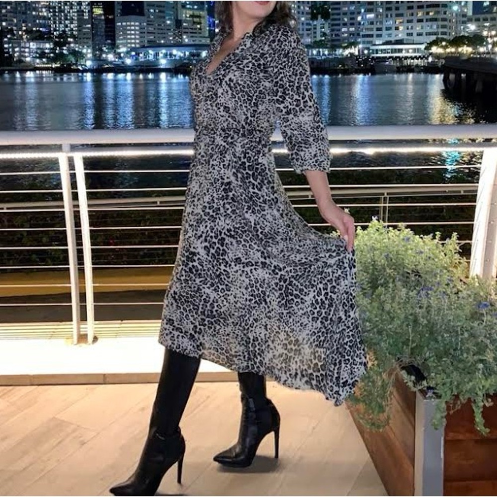 Banana republic showstopper cheetah dress